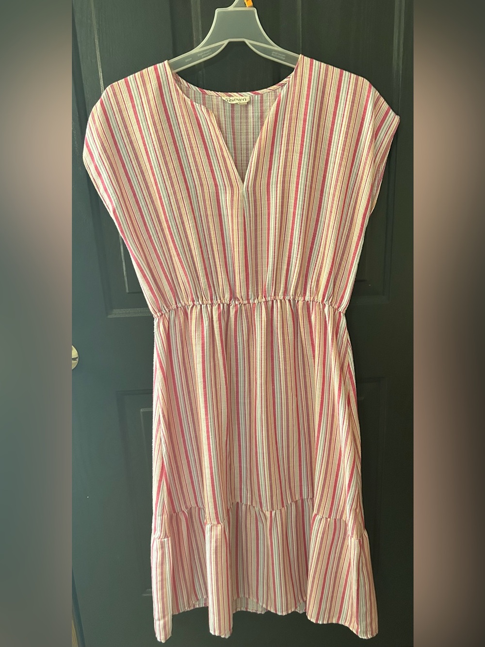 52seven Striped V-Neck Dress